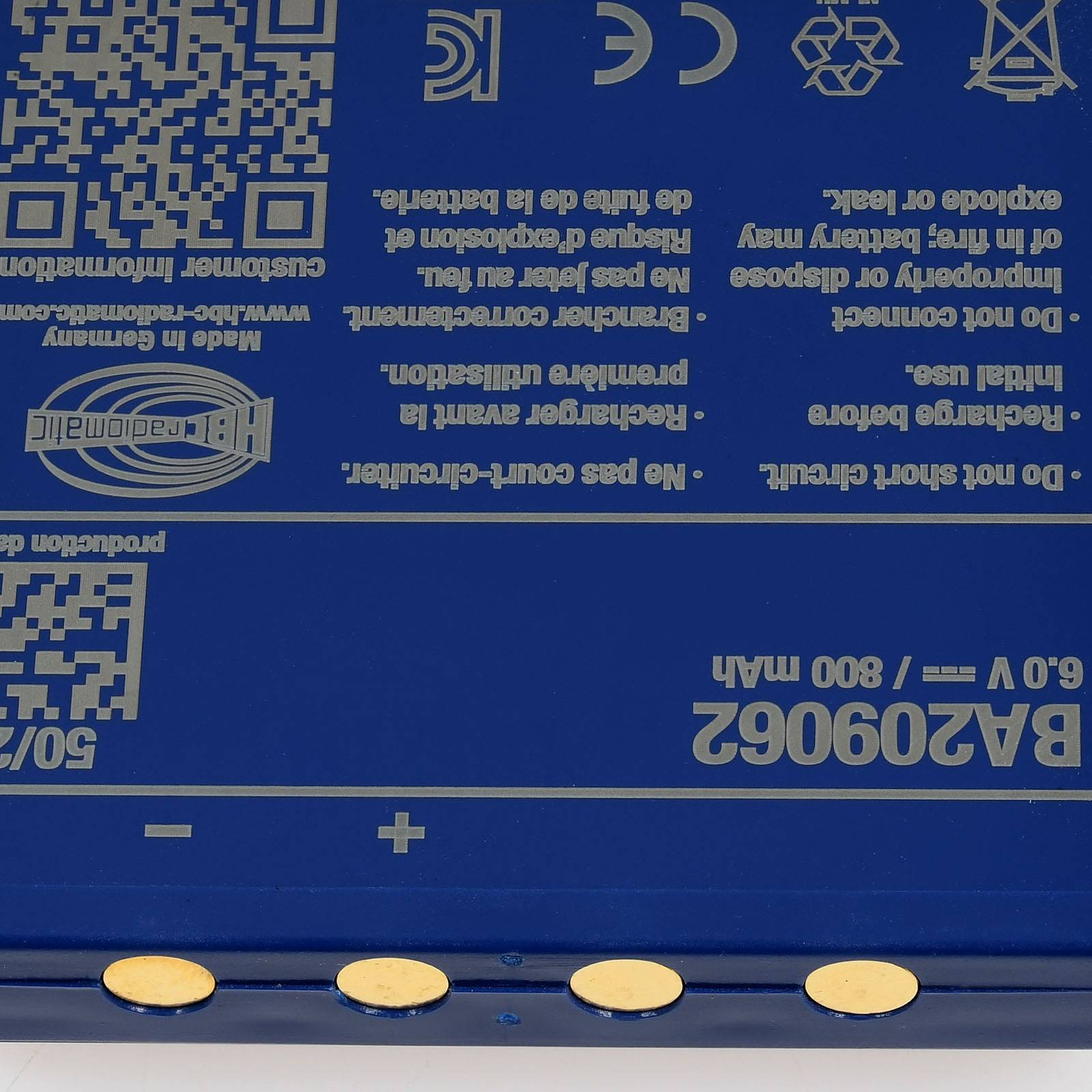 Original HBC Akku für Micron 4 Micron 5 Typ BA209062, BA209061, 6V, NiMH-2