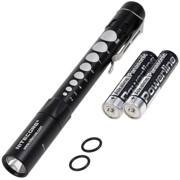 Nitecore Taschenlampe MT06MD im Kugelschreiberformat max. 180 Lumen Schwarz, Alkaline