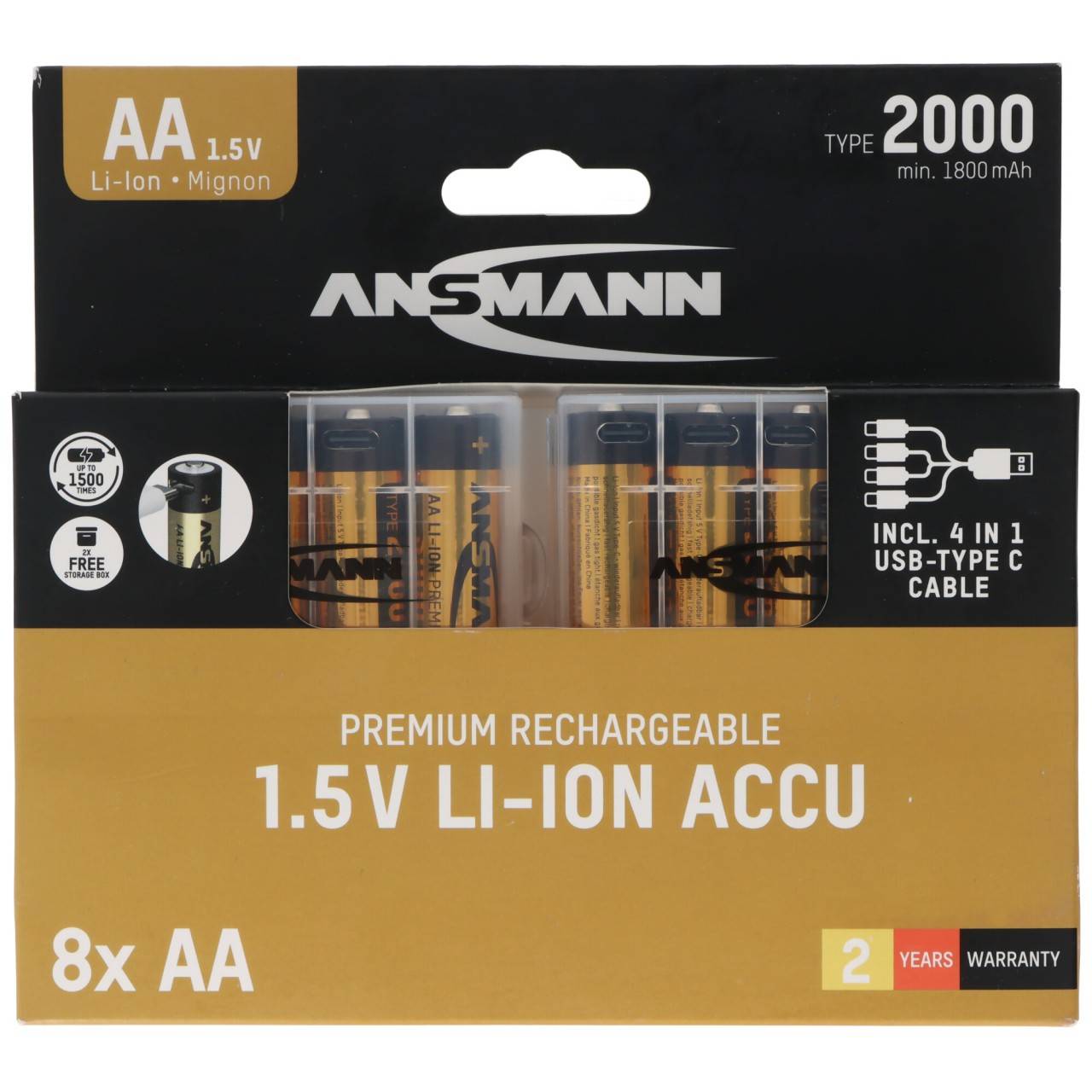 Ansmann 1312-0039 Mignon AA rechargeable lithium 1800 mAh 1.5 V 8 pcs.-3