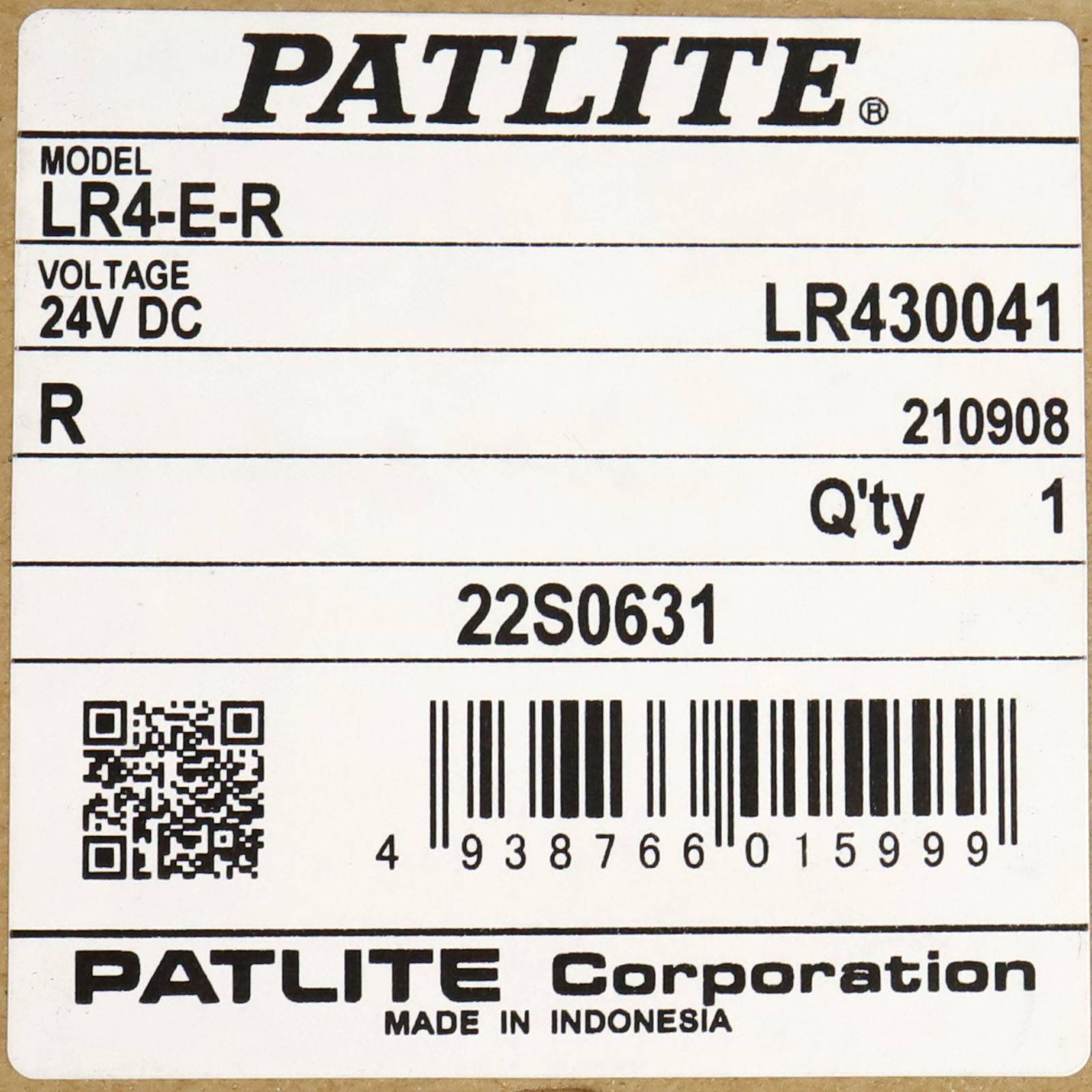 Patlite Signalleuchte LR4-E-R Rot OVP-1