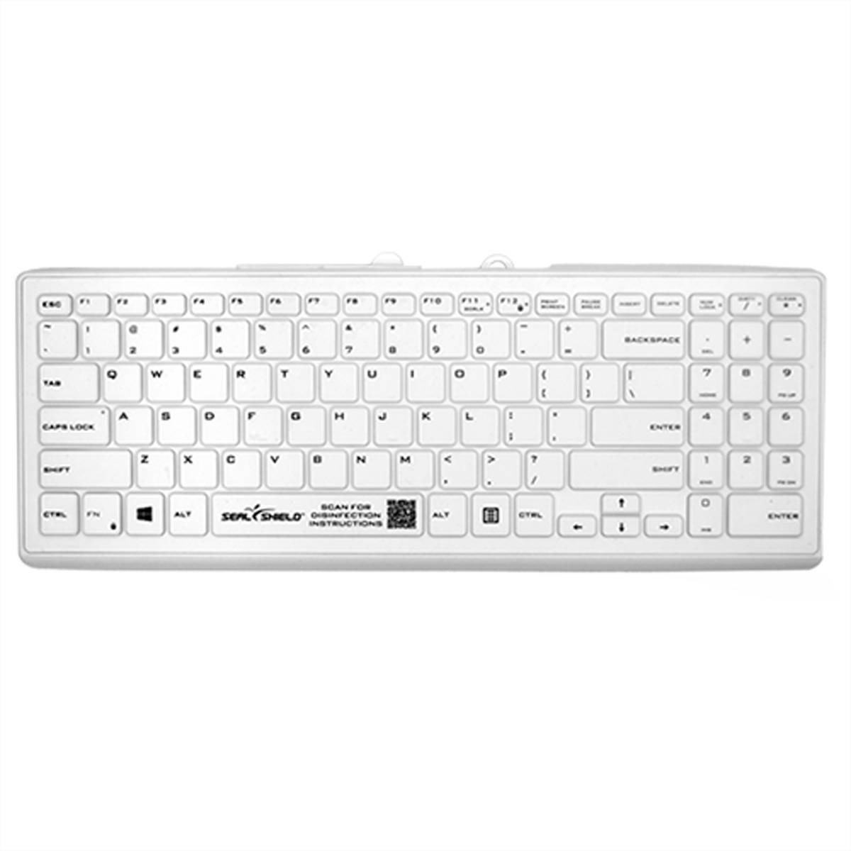 SEAL SHIELD Tastatur Cleanwipe Pro White, SSWKSV101PRO-DE-0