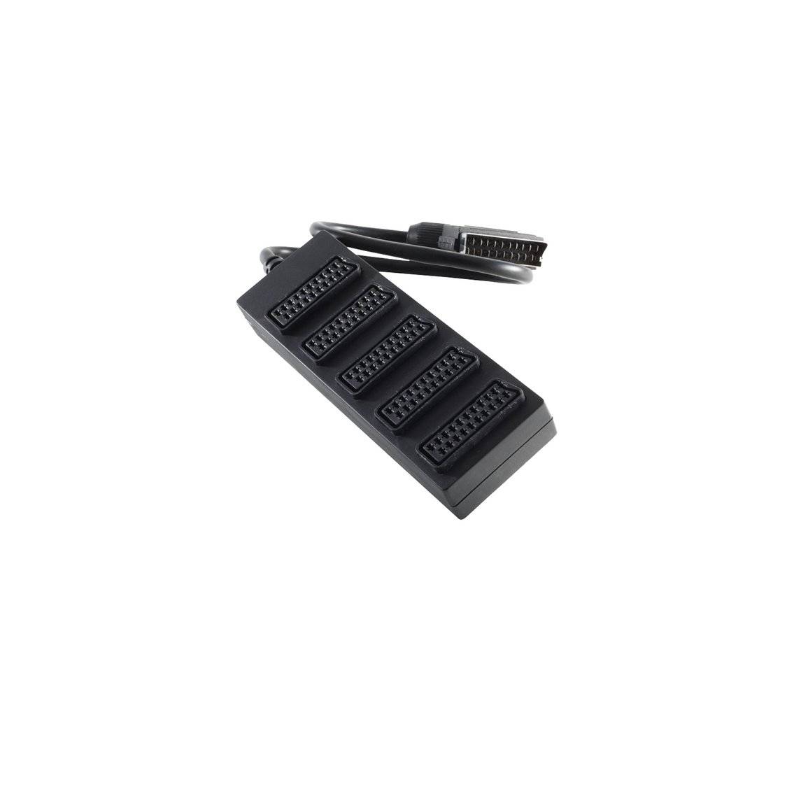Scart-Verteiler, 5-fach, voll durchgeschaltet 0,5m-0