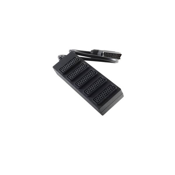 Scart-Verteiler, 5-fach, voll durchgeschaltet 0,5m