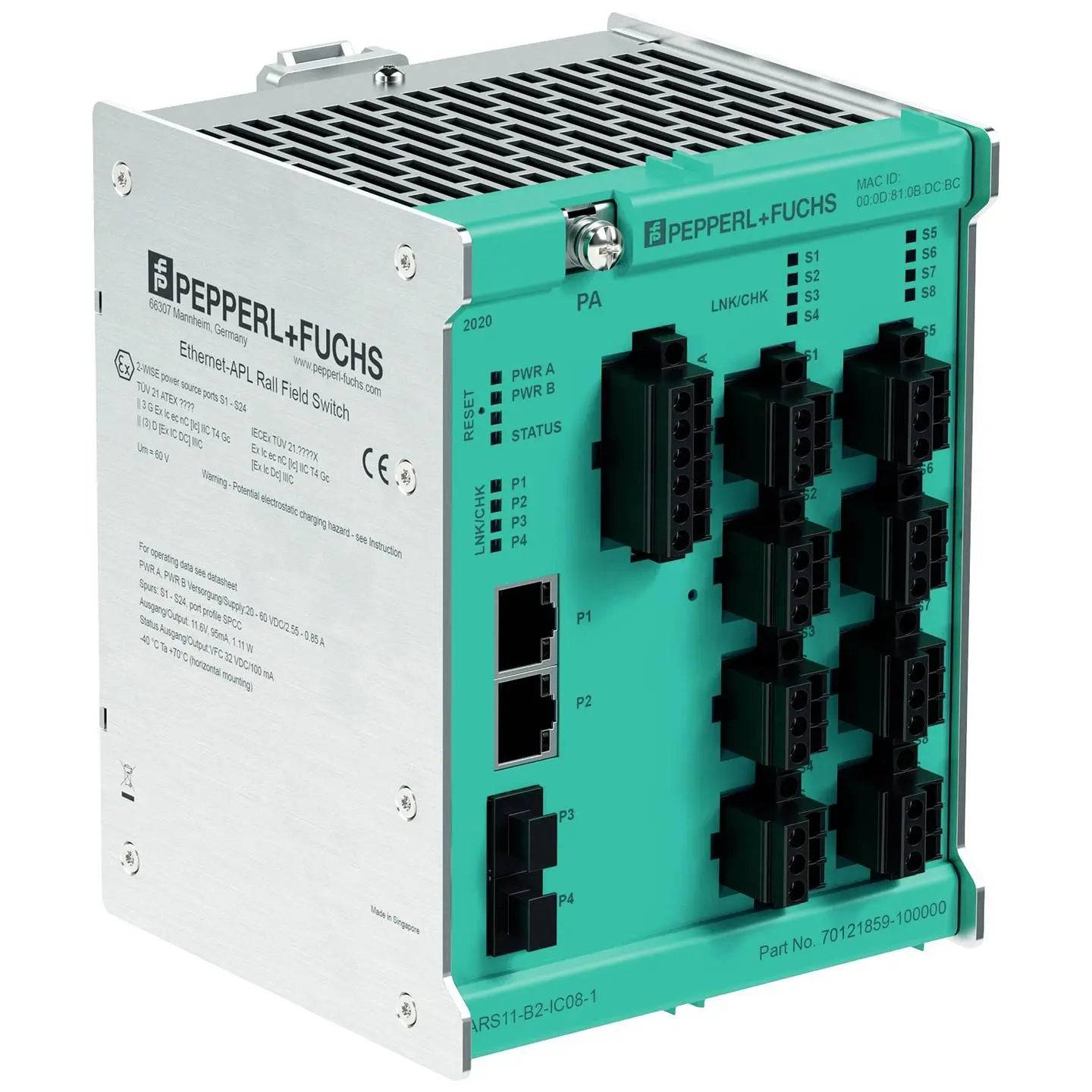 Pepperl+Fuchs Switch Feldschalter Ethernet Apl Ars12 B2 Ic08 1 8 Port Zone 2-0