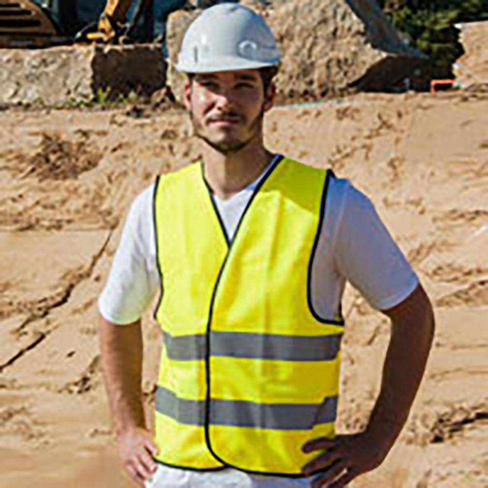 Warnweste Standard,Kat.II,EN ISO 20471,mit Reflexstreifen,gelb,Polyester,Gr.XXL-1
