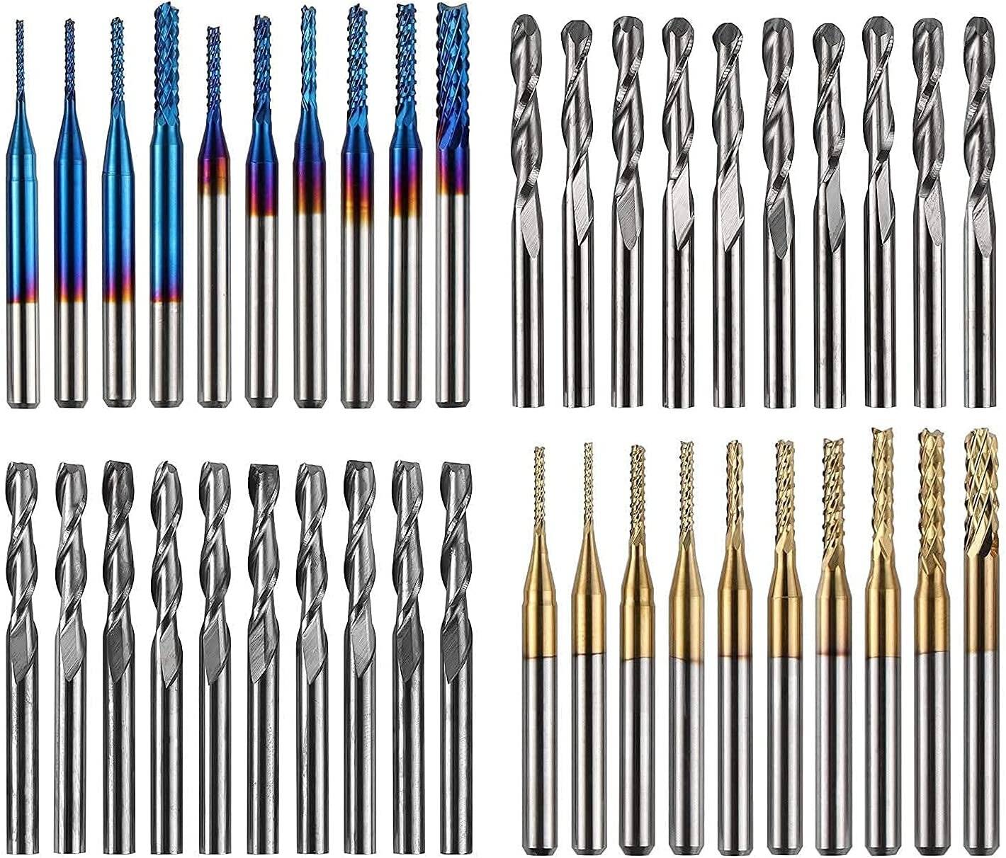 TwoTrees End Mills for CNC - 40pcs-2