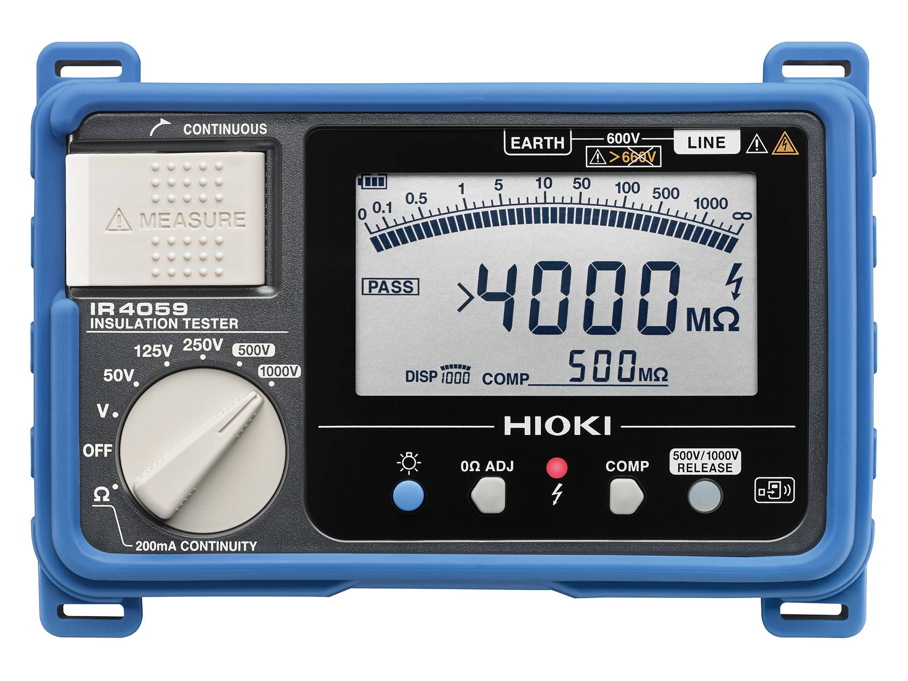 HIOKI IR4059 - Digitaler Isolationstester mit Bargraph und Fernauslösung, 50 V bis 1000 V-1