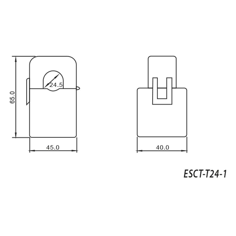 B+G E-Tech Kabelumbauwandler SCT-T24 200/5A Hutschiene kontaktlos-4