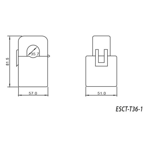B+G E-Tech Kabelumbauwandler SCT-T36 500/5A Hutschiene kontaktlos-4