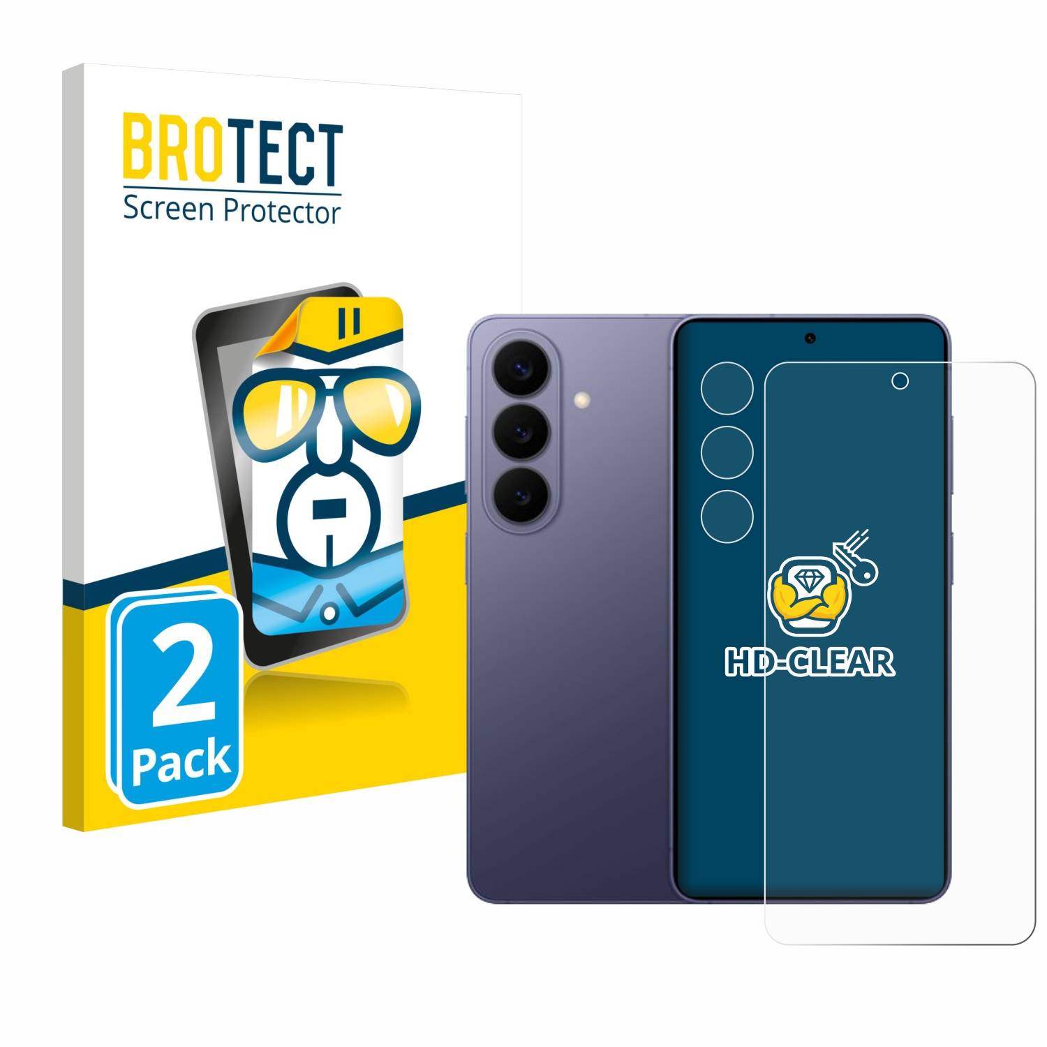 2x BROTECT Schutzfolie für Samsung Galaxy S26 (Display+Kamera) Folie Klar Transparent-0