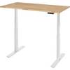 Arbeitstisch elektrisch höhenverstellbar - Tragkraft 100 kg 650 - 1300 mm BxT 1250 x 700 mm Buche massiv. Rau