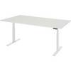 Arbeitstisch elektrisch höhenverstellbar - Tragkraft 100 kg 650 - 1300 mm BxT 2000 x 900 mm Melaminplatte. Rau