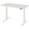 Arbeitstisch elektrisch höhenverstellbar - Tragkraft 100 kg 650 - 1300 mm BxT 1250 x 700 mm Melaminplatte. Rau