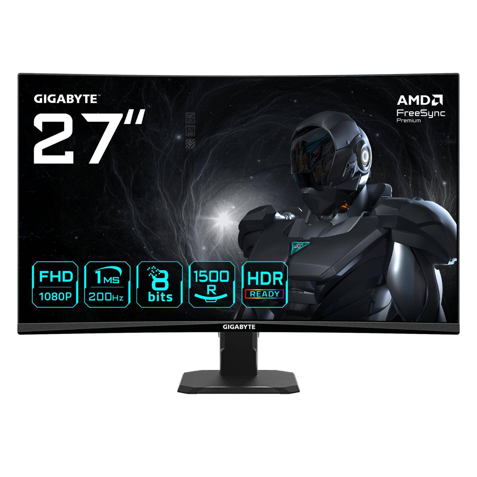Gigabyte GS27FCA - LED-Monitor - Gaming - gebogen - 68.6 cm (27")-0