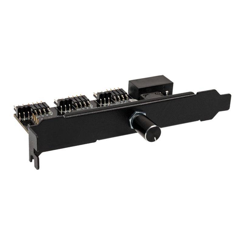 CFM36 Fan and RGB LED controller for PCI slot - black-0