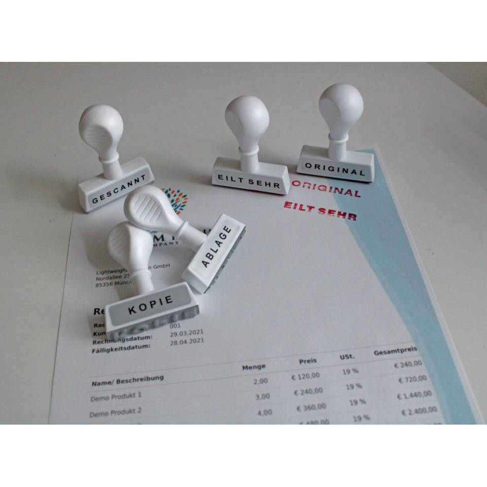WEDO Stempel Text Original, Lagertext 4,5cm Breite ws-2