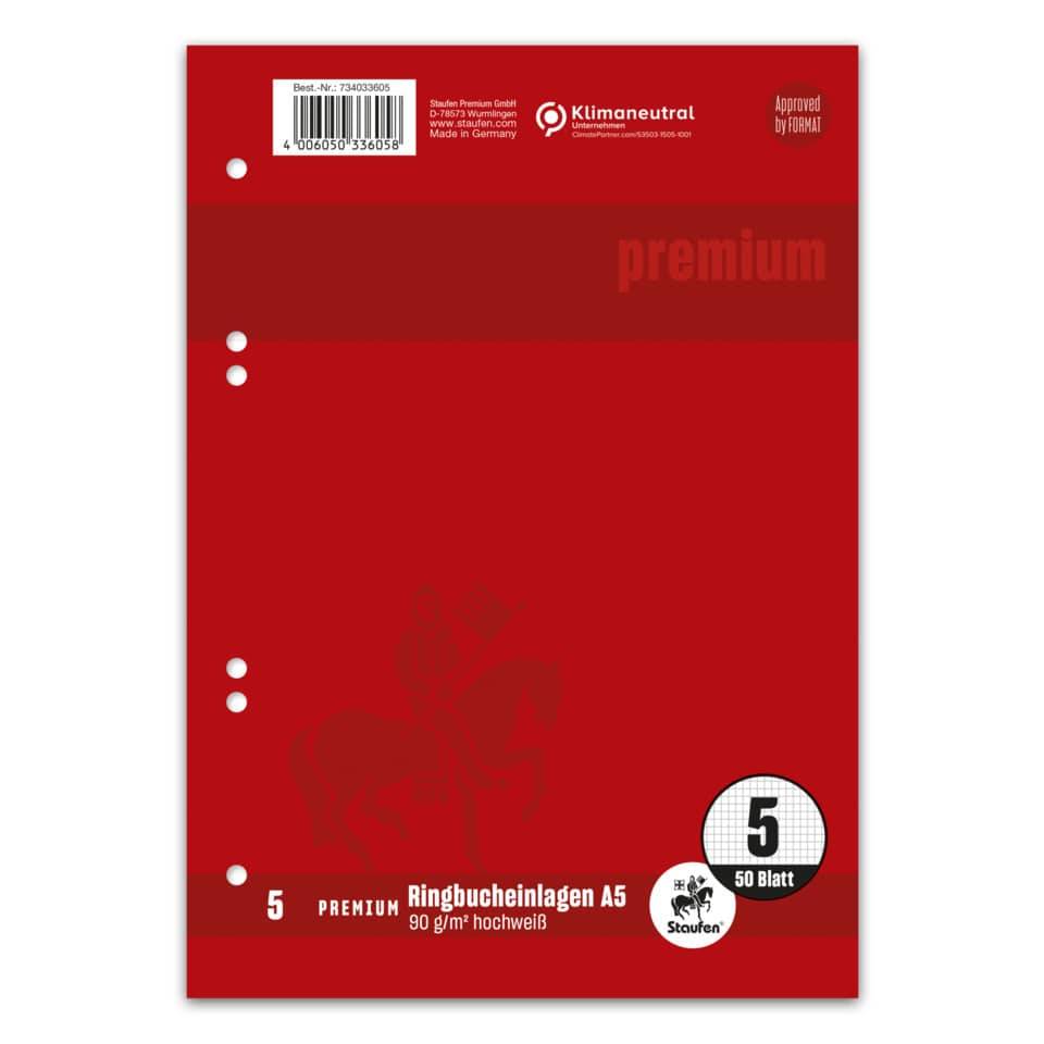 Ringbuch-Einlage A5 50Bl