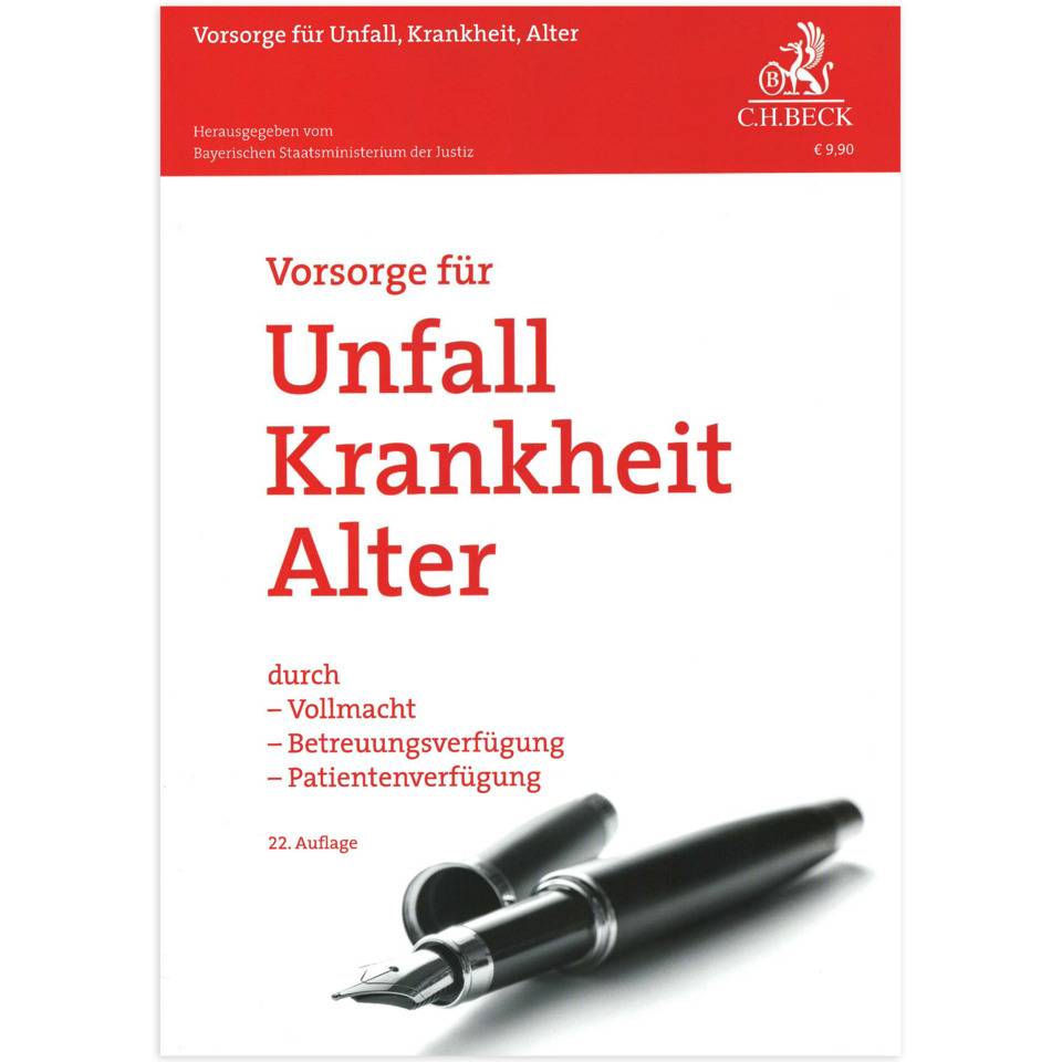 Ratgeber "Vorsorge für Unfall, Krankheit, Alter" Verlag C. H. Beck, DIN A4 RNK 83685-0