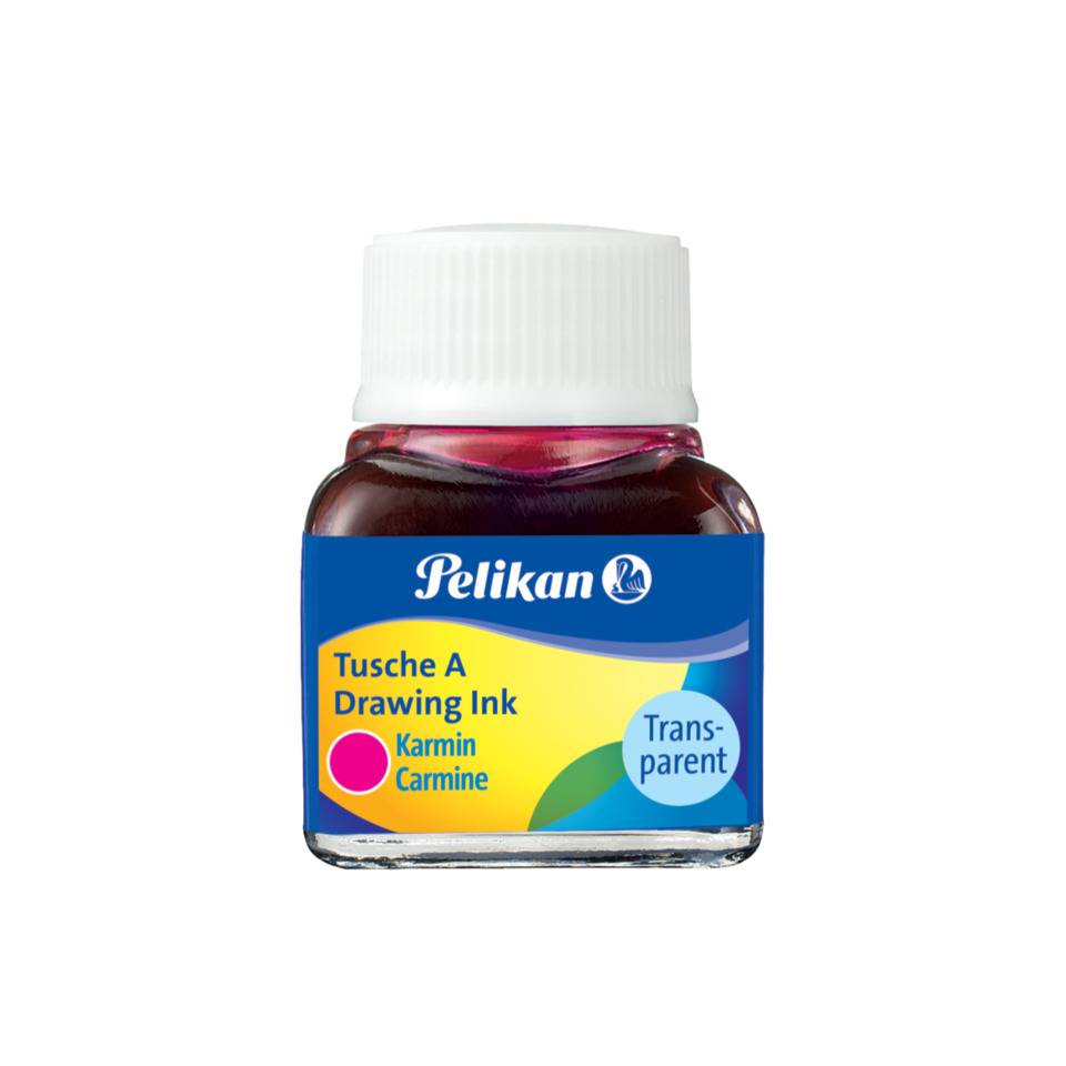Pelikan Tusche A, Inhalt: 10 ml im Glas, karminrot (2)-2