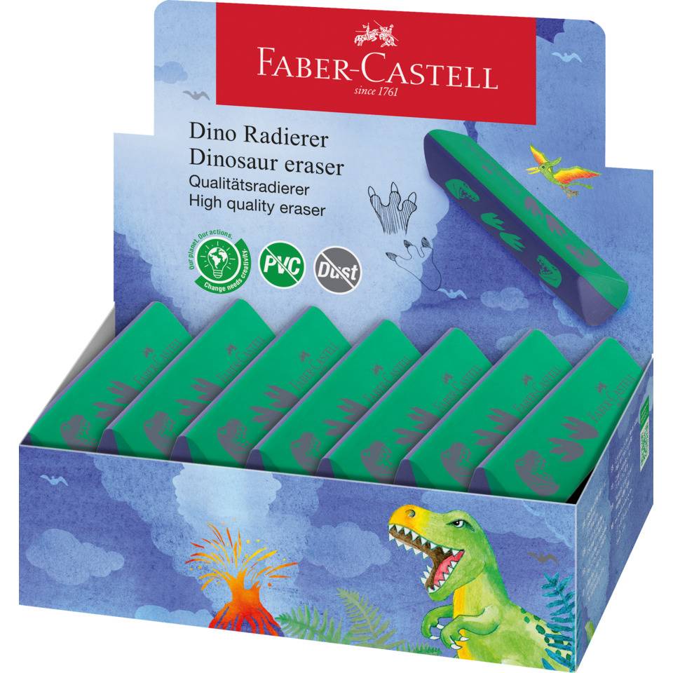 FABER-CASTELL - Radiergummi Dino Dust free gruen/blau-2