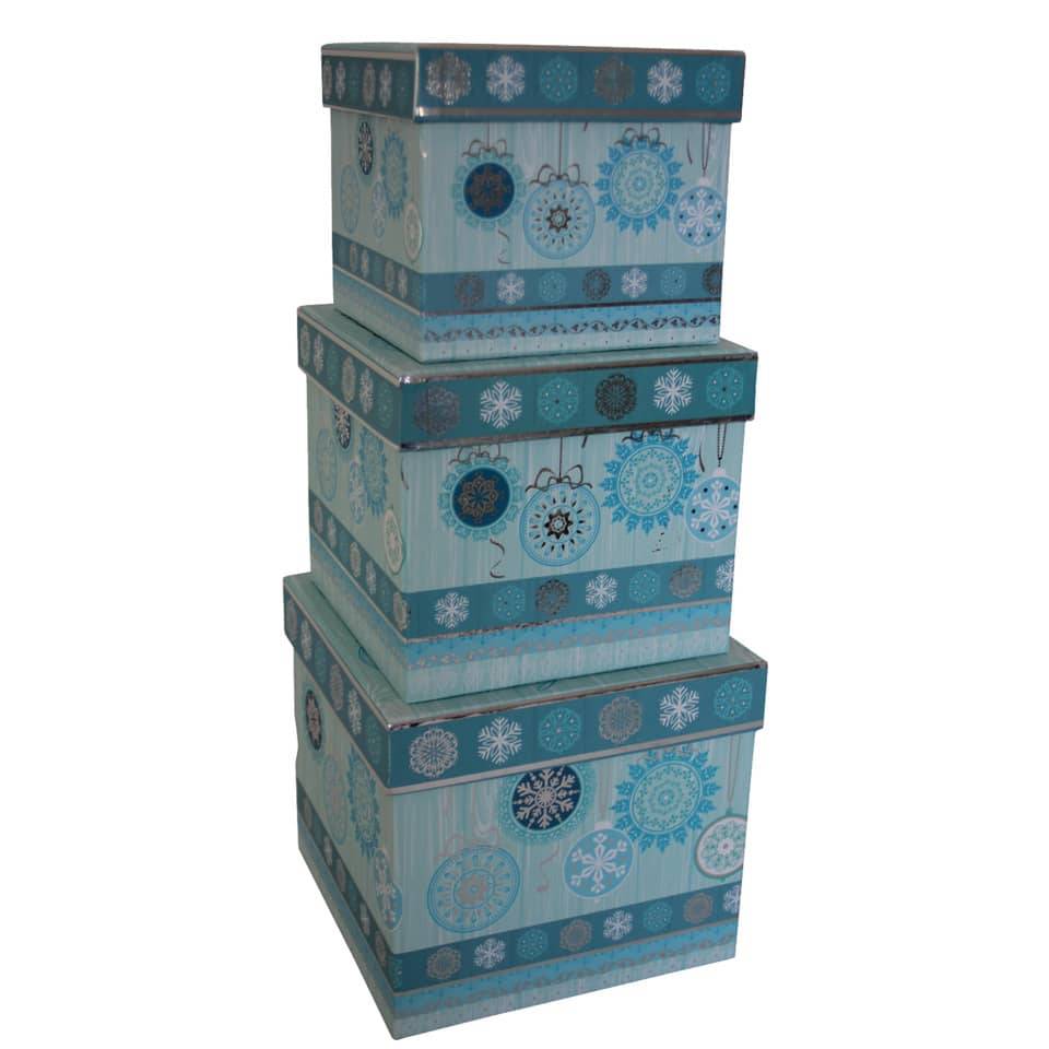 Weihnachtsgeschenkkarton - 3 tlg.,-0