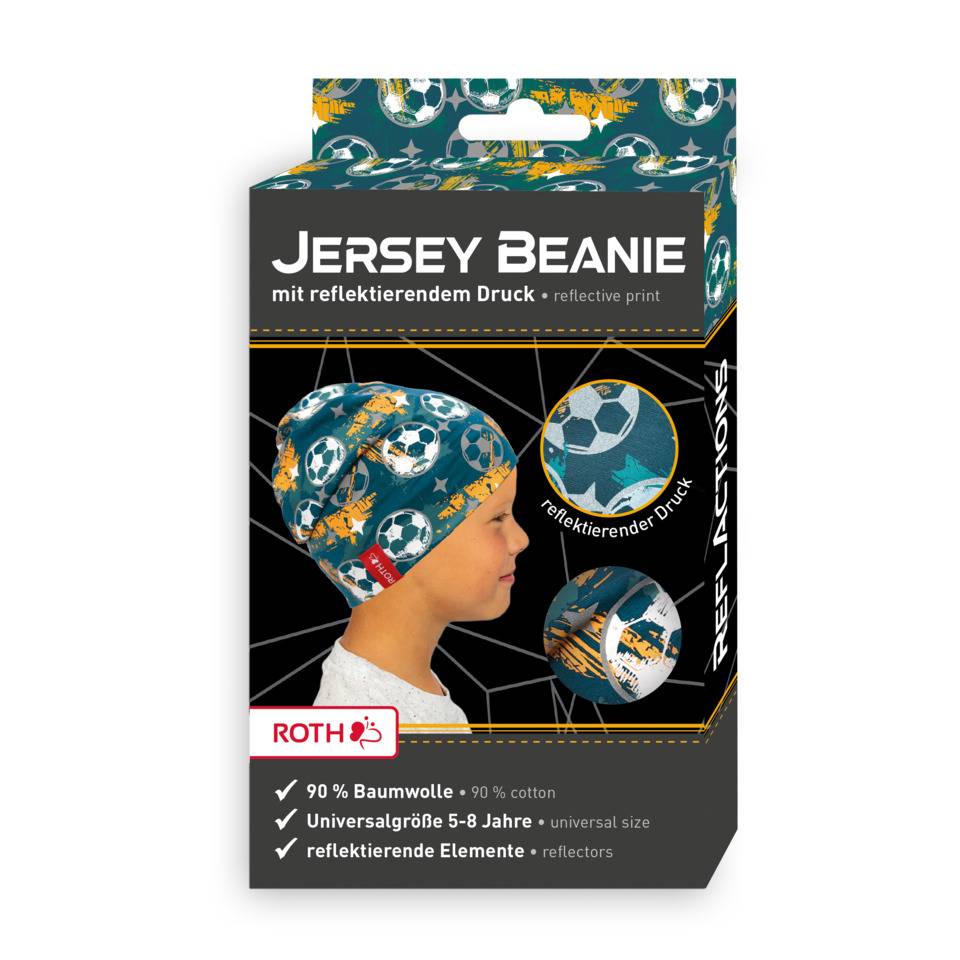 Jungen Beanie Fußball blau Einheitsgroesse 1 St.-2