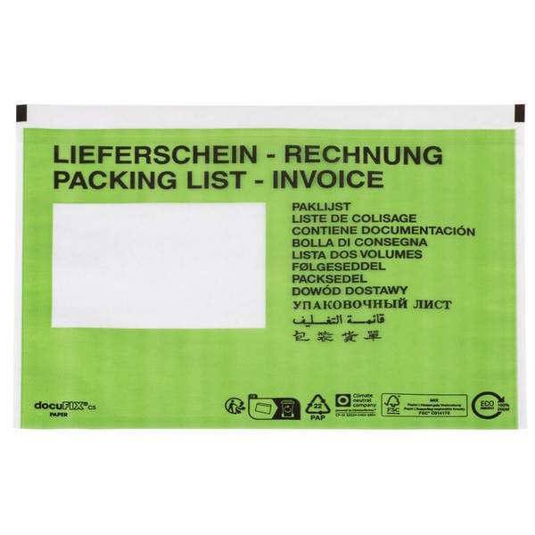 Lieferscheintaschen Papier DIN C5 250 St.