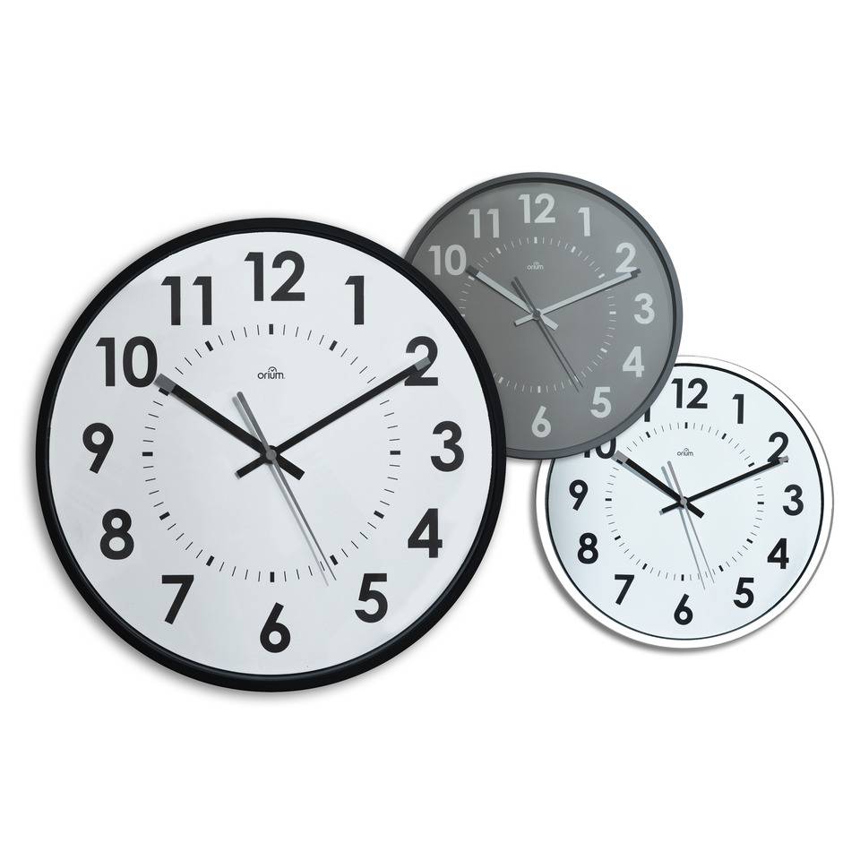 Wanduhr lautlos Durchmesser 30cm schwarz-2