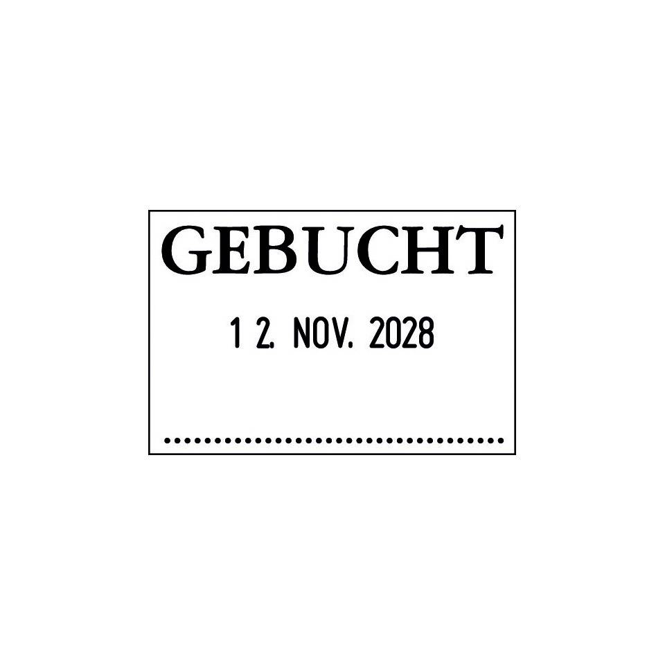 COLOP Datumstempel 04060 L3 "GEBUCHT", mit Textplatte (62518046)-2