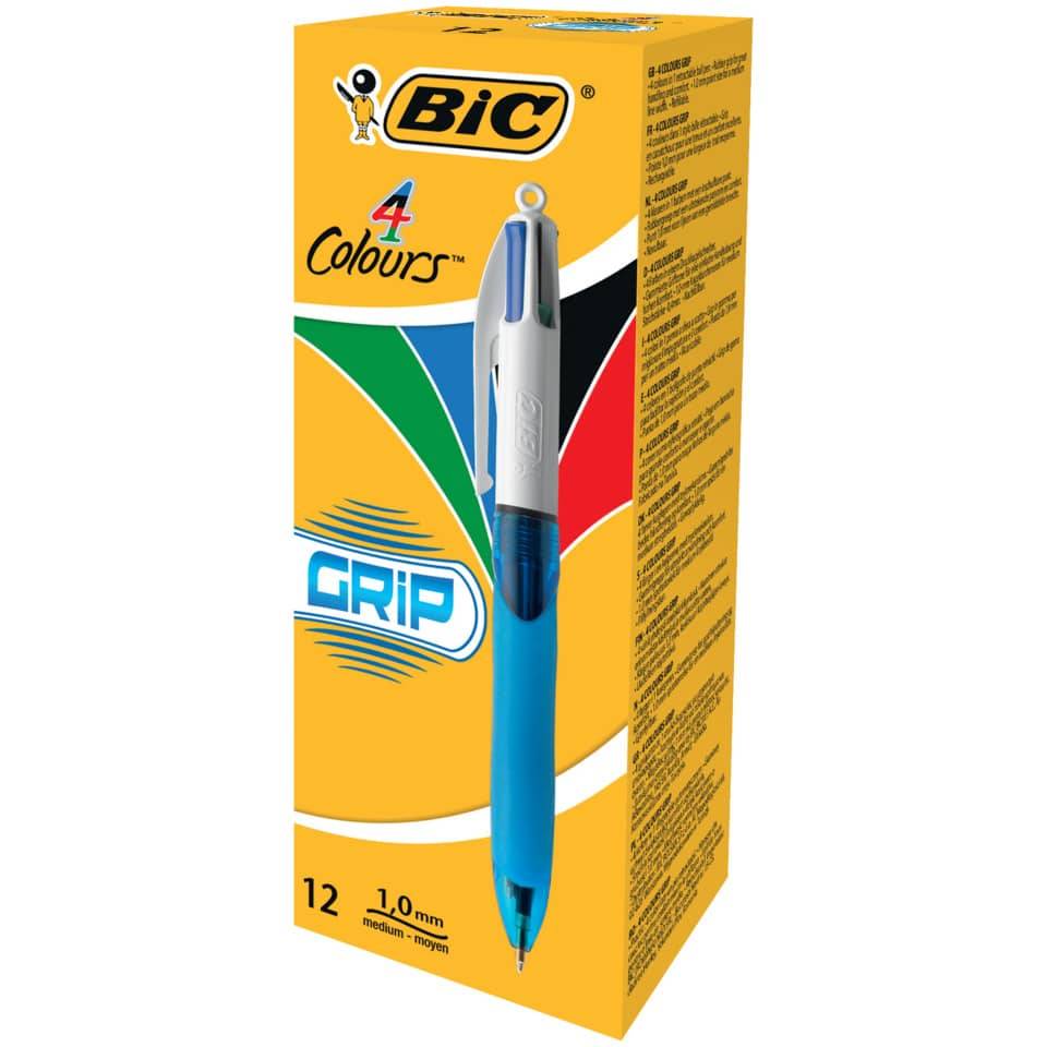 BIC Mehrfarbkugelschreiber 4 Colours GRIP 718251 M bl/sw/rt/gn-1