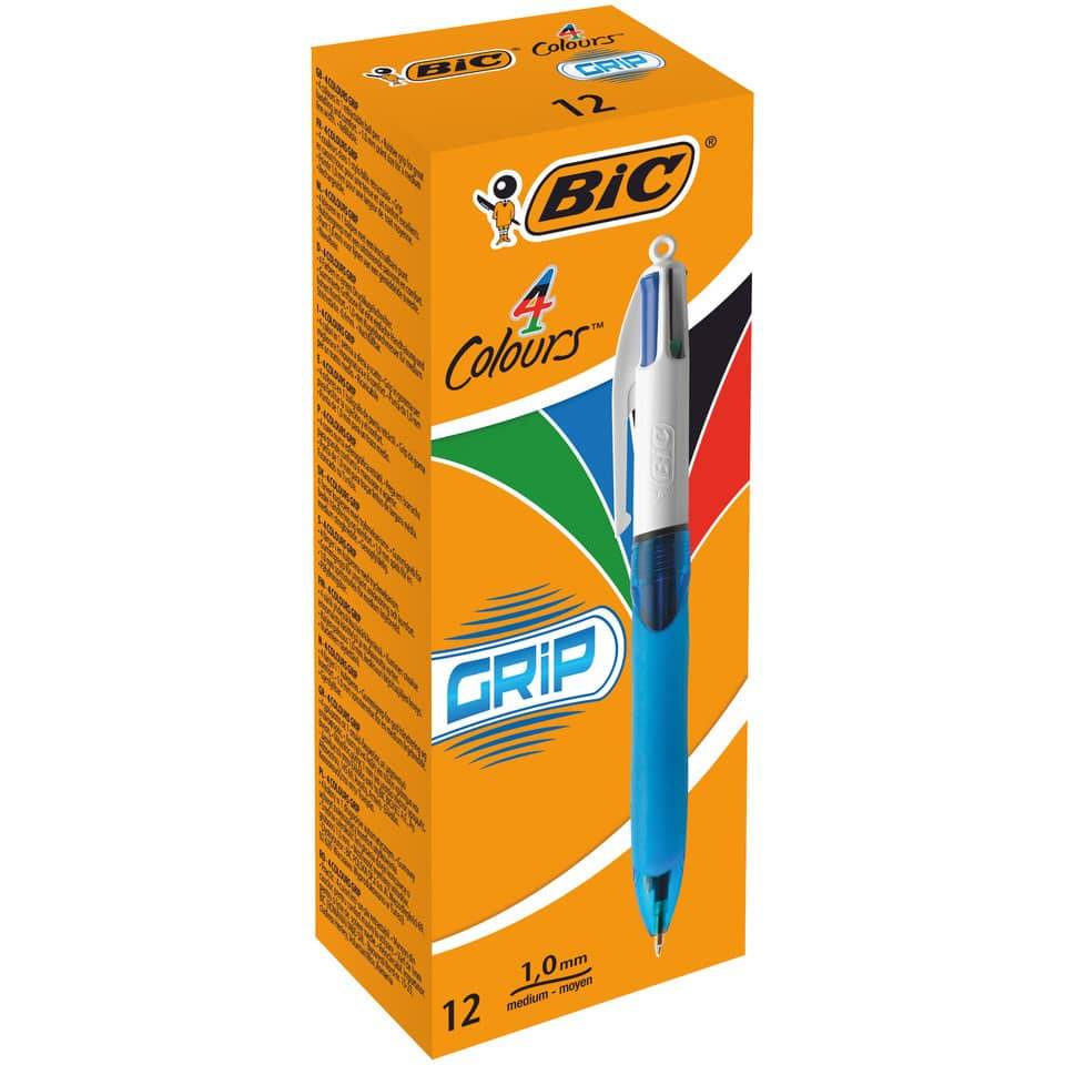 BIC Mehrfarbkugelschreiber 4 Colours GRIP 718251 M bl/sw/rt/gn-2