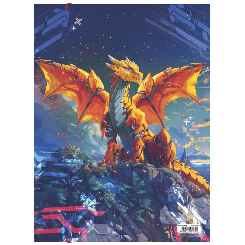 Zeichenmappe Robo-Drache, 320 x 430 cm, A3 RNK 45385-2