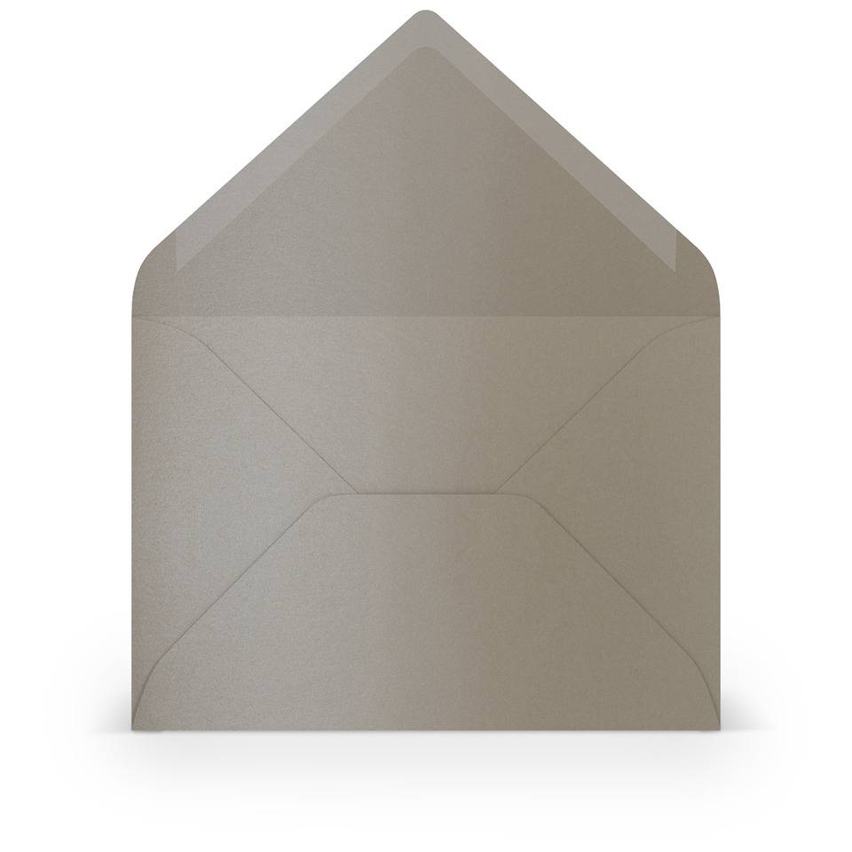 Briefhülle Paperado, B6, 100g/m², Seidenfutter, taupe meta-2