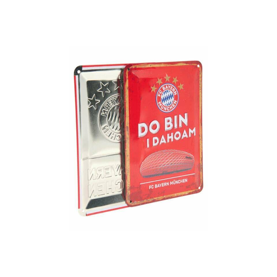 Metallschild 2er-Set Logo rot FC BAYERN 29260-1