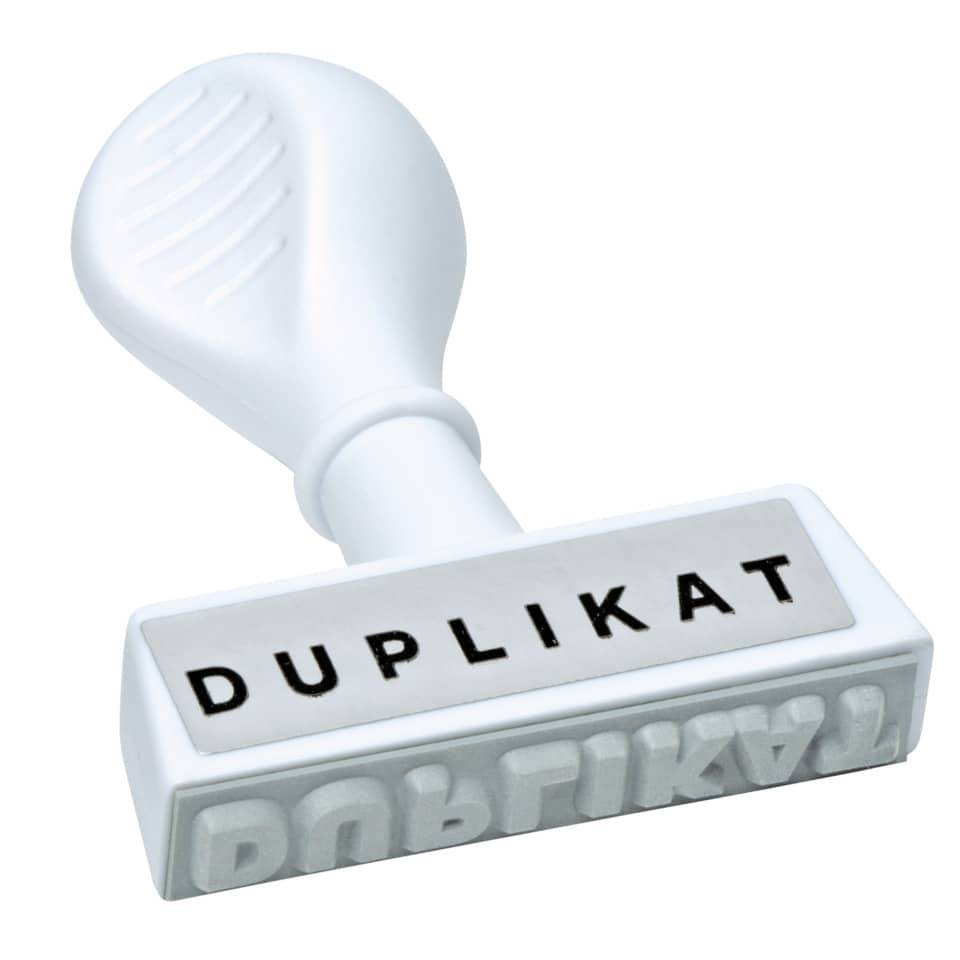 WEDO Stempel Text Duplikat, Lagertext 4,5cm Breite ws-2