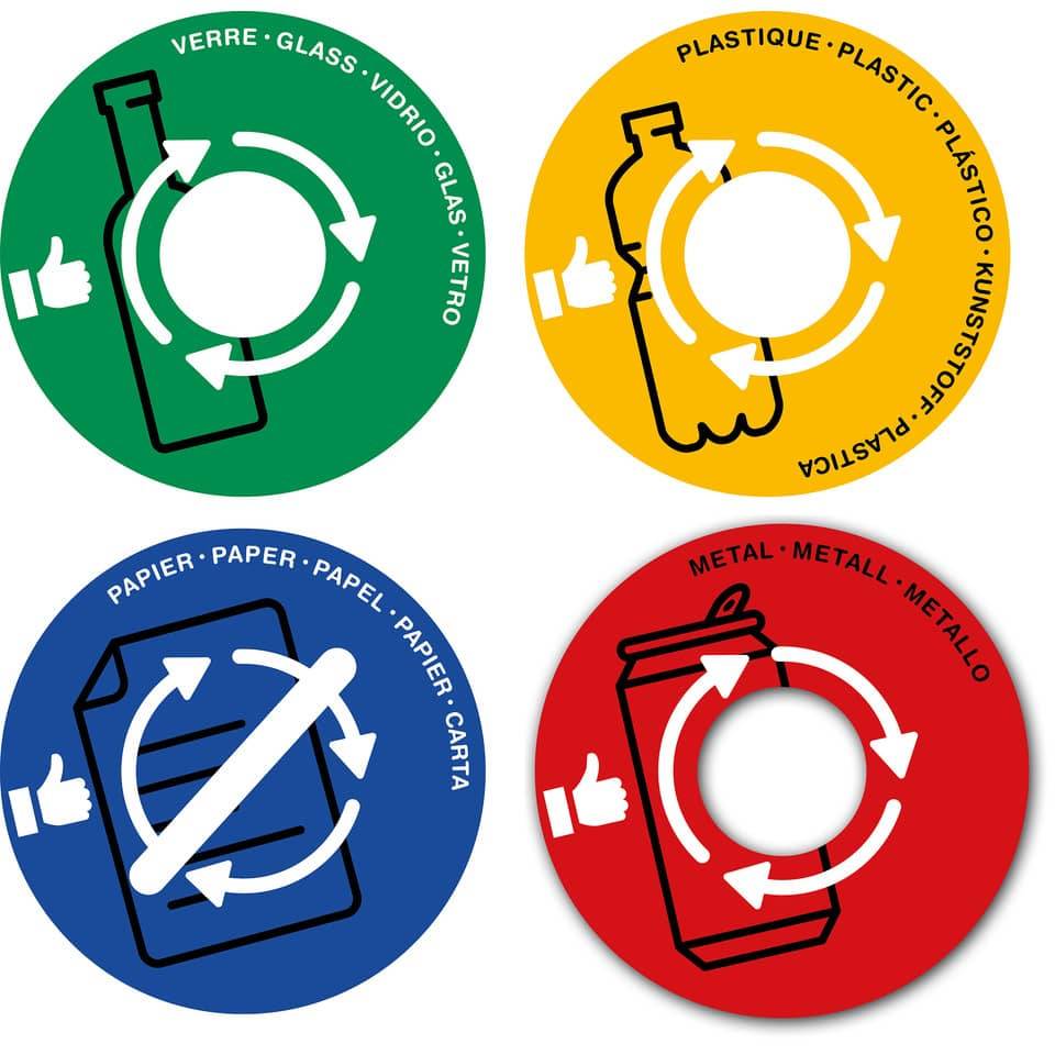 Papierkorb Deckel - Ø 380 mm grün für Glas.-4