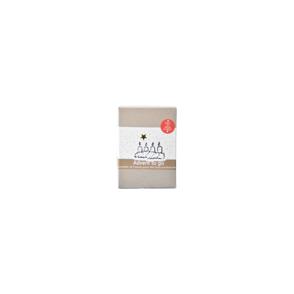 Geschenkbox Advent to go, 14 x 22 cm, grau WUNDERLE 63732-0
