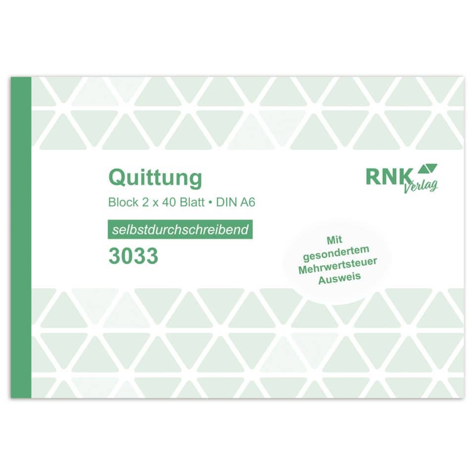 Quittungsblock mit MwSt. A6 2x40 Blatt selbstdurchschreibend-4