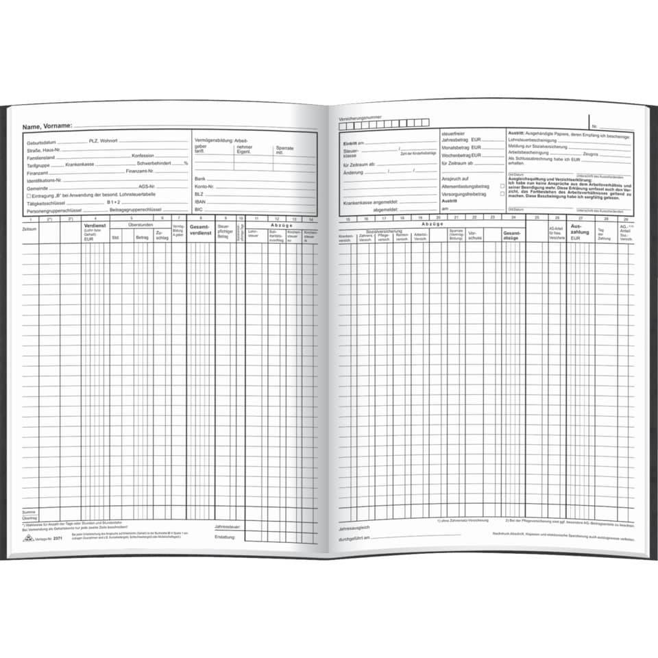 Lohn- und Gehaltskontobuch A4 20 Blatt-3