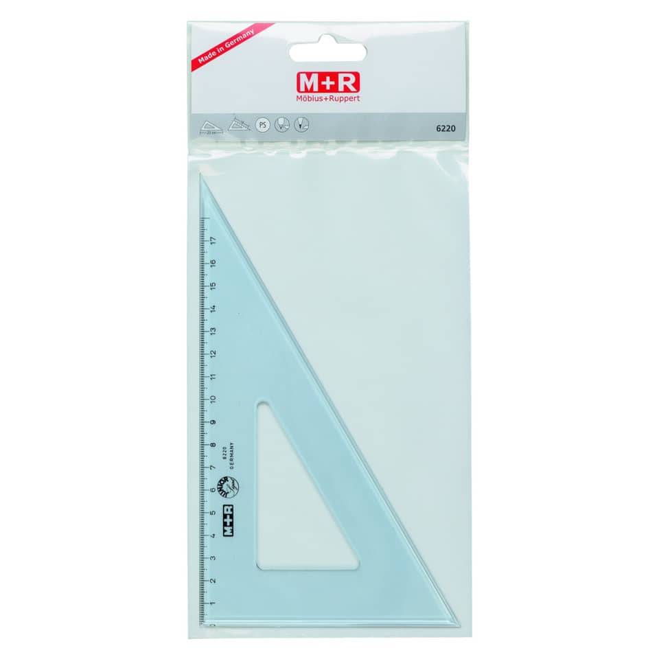 Zeichendreieck 60 Grad 23cm rauchtransparent Skala 18cm-2