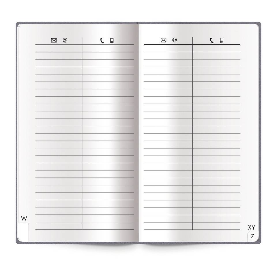 Adressbuch Soft Slim, 8 x 15 cm, anthrazit TRÖTSCH 20121N-3