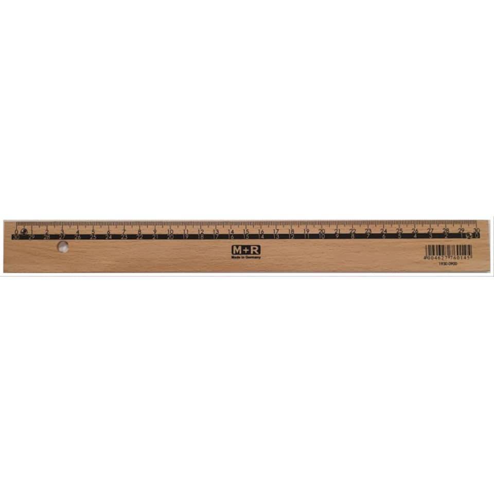 Holzlineal Doppelskala, 30cm, braun M+R 719300900-0