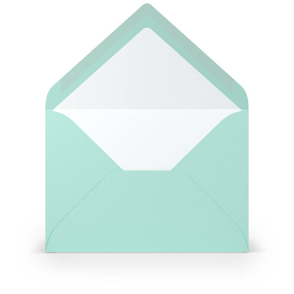Briefhülle Paperado, B6, 100g/m², Seidenfutter, karibik RÖ-2