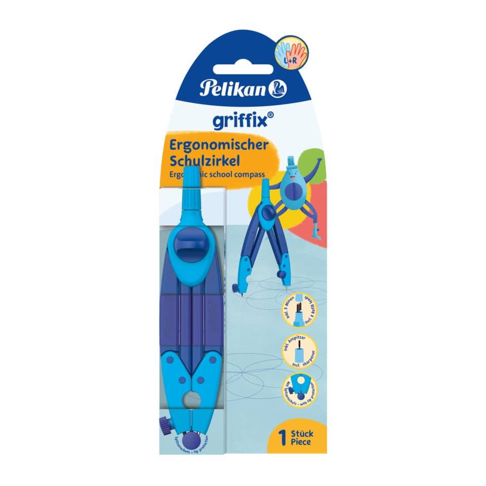 Pelikan griffix Schulzirkel Blau, Hängefaltschachtel-1
