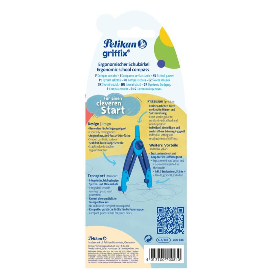 Pelikan griffix Schulzirkel Blau, Hängefaltschachtel-3