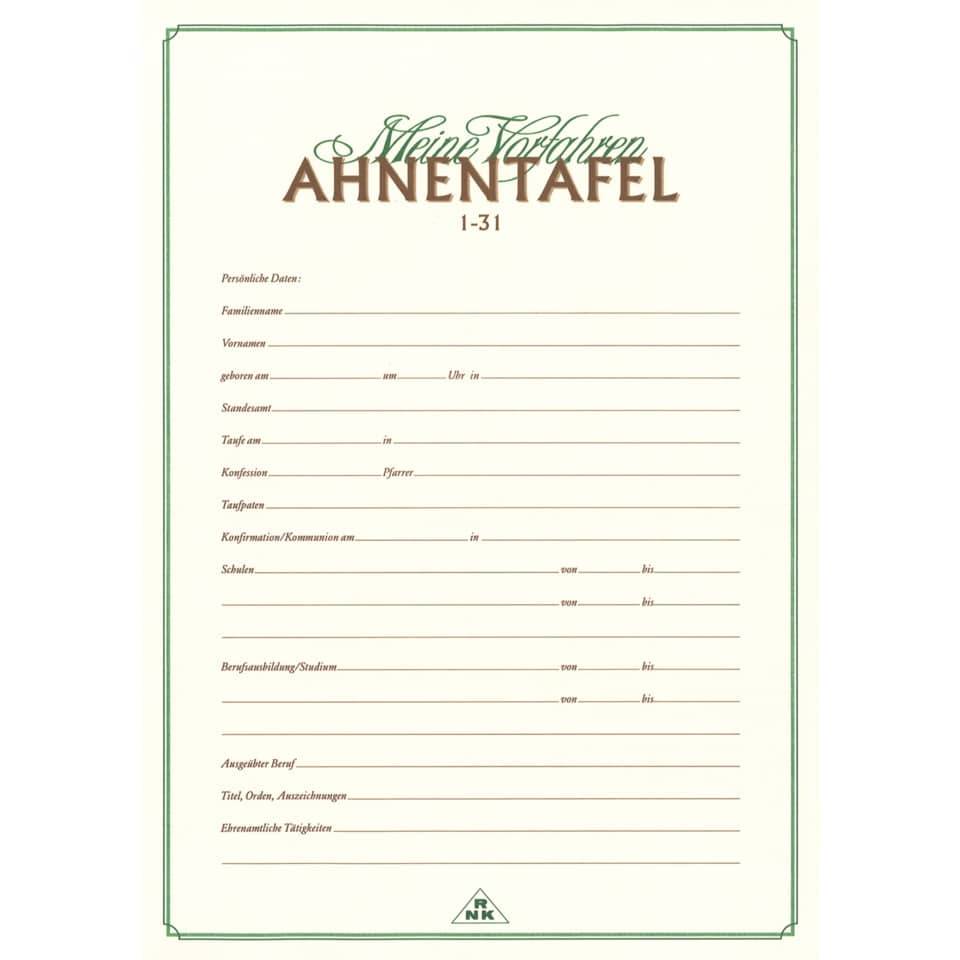 RNK Verlag Ahnentafel "Meine Vorfahren", DIN A3 (6530250)-4