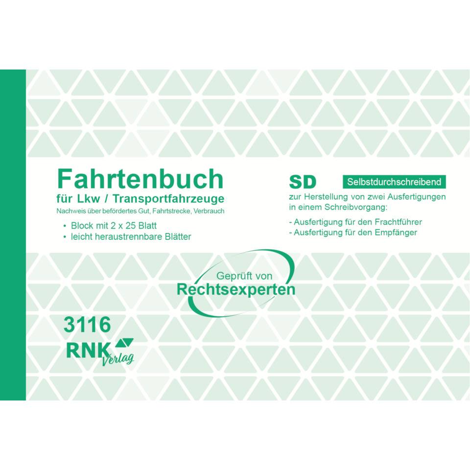 Formularbuch Fahrtenbuch A5 LKW 2x25 Blatt selbstdurchschreibend-3