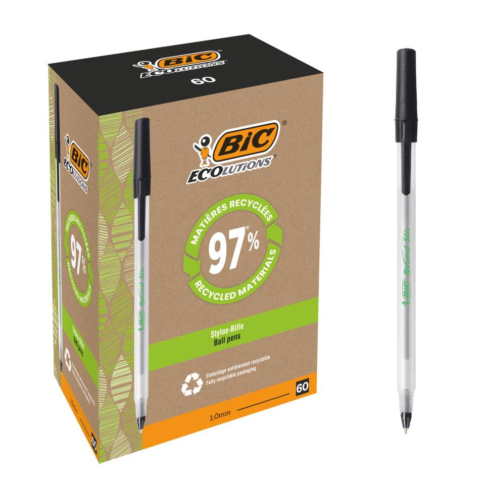 BIC Kugelschreiber ECOlutions Round Stic, schwarz-2