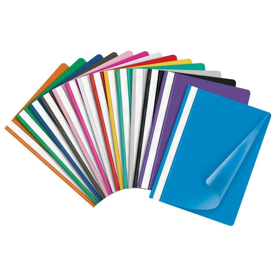 Schnellhefter VELOFORM DIN A4 PP Deckel transparent Unterdeckel farbig.-2