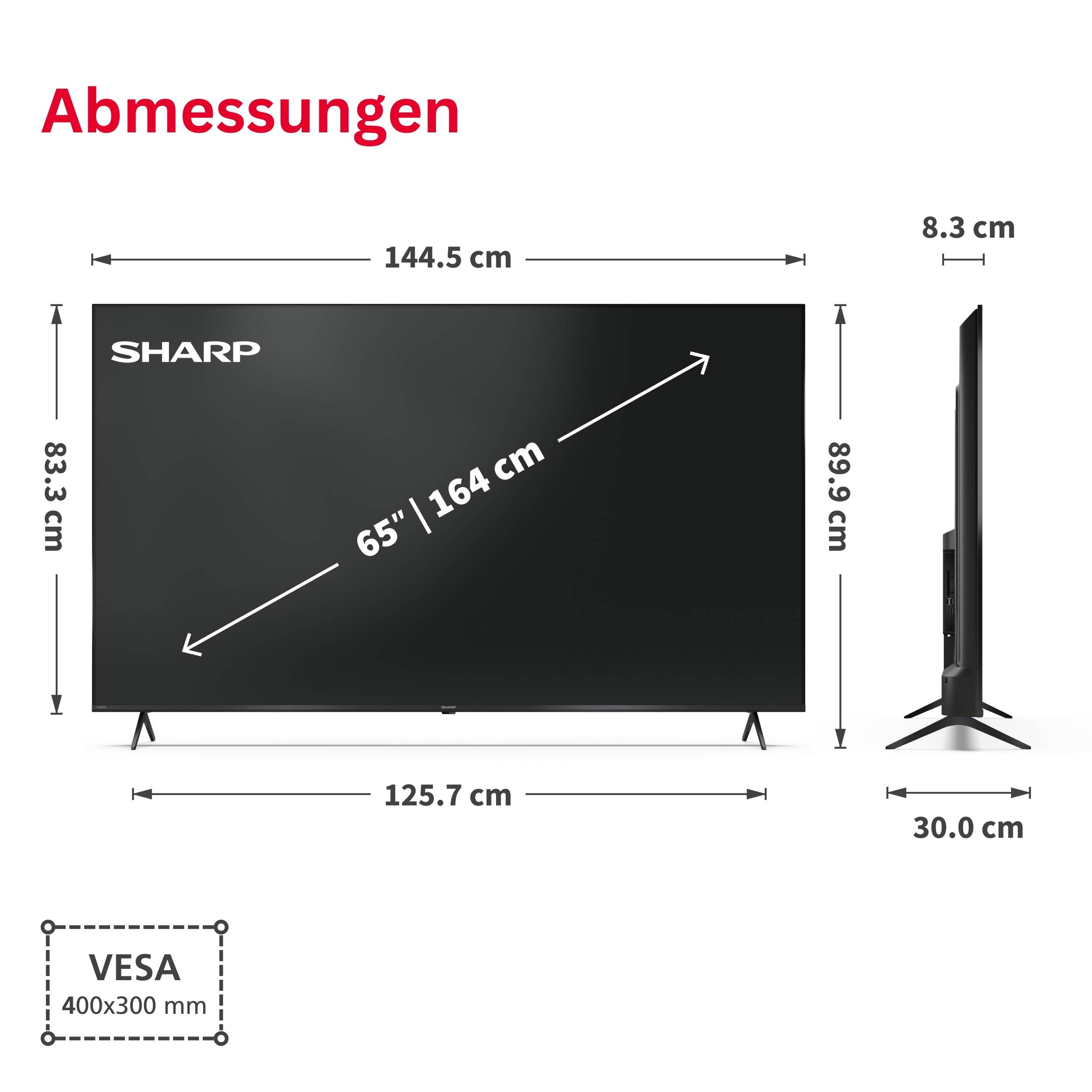 Sharp 65HM5745E QLED Fernseher 65 Zoll Smart TV by TiVo 4K UHD Fernseher mit HDR Dolby Vision (2026)-2
